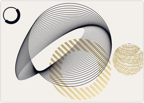 Tablou pe sticlă - Forme geometrice N⁰3 (70x50 cm)