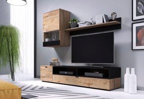 Mobilier living Shea (stejar lefkas + negru). 1008120