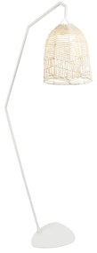Lampă de podea pentru exterior albă, cu LED reîncărcabil IP54 și telecomandă - Santorini