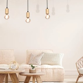 Lustră aplicată VIGA 3xE27/60W/230V lemn