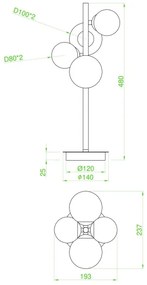 Lampă LED de masă 4xG9/3W/230V neagră Wofi 8014.04.24.9000