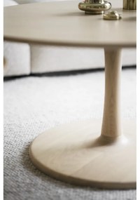 Măsuță de cafea natural rotundă cu aspect de lemn de stejar 60x60 cm Hobart – Rowico
