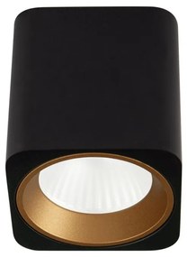 Spot aplicat LED design minimalist TUB negru/auriu