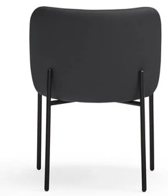 Set de scaune de sufragerie negru 2 buc. tapițat Mogi – Teulat