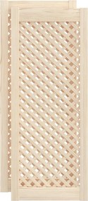 vidaXL Uși de dulap cu zăbrele 2 buc. 39,5x99 cm, lemn masiv de pin