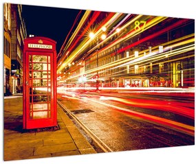 Tablou cu căsuța telefonică roșie din Londra (90x60 cm)