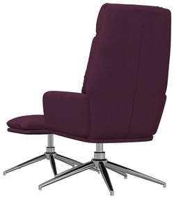 Scaun de relaxare cu taburet, violet, material textil Violet