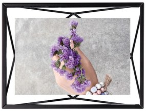 Ramă foto neagră de masă/ de perete din metal 20x15 cm Prisma – Umbra