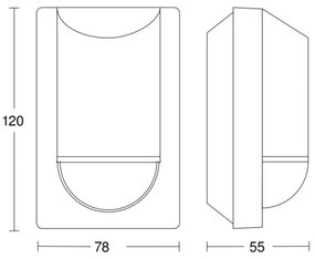 Senzor de mișcare de exterior IS 2180 ECO 230V IP54 antracit Steinel 064907