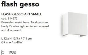 Aplica de perete up/down FLASH GESSO AP1 SMALL 214672