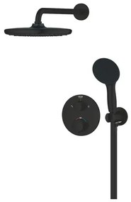 Sistem de dus incastrat Grohe Precision cu palarie rotunda Vitalio Start 250 negru mat