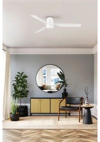 Ventilator LED dimabil FARO 33828WT-1TW PUNT TUB M LED/18W/230V alb d. 132 cm WT + telecomandă