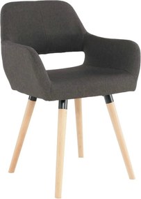 Scaun GODRIC, maro inchis, stofa clasica/lemn, 56x57x78 cm