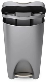 Coș de gunoi gri cu pedală din plastic 50 l Brim – Umbra