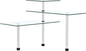 vidaXL Raft de colț de bucătărie, 3 niveluri, sticlă securizată