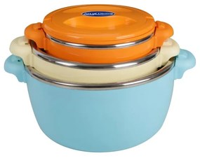 SET 3 CASEROLE TERMICE 2+4+6L,BELLY BLUE