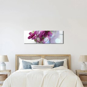 Tablou - buchet de lalele (cu ceas) (90x30 cm)