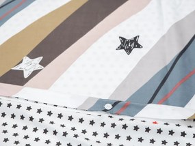 Lenjerie de pat din bumbac alb RUDAS + husa de perna 40 x 50 cm gratuit