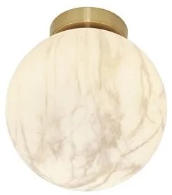 Plafoniera din sticla cu aspect de marmura Carrara 28cm