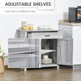 HOMCOM Bufet de Bucatarie Stil Country, Mobilier Multifunctional | Aosom Romania