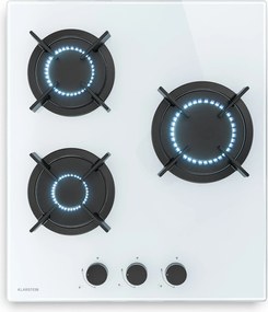 Klarstein Plită pe gaz Goldflame | 3 arzătoare cu aprindere electrică | gaz natural și GPL | 5800 W | 45 cm