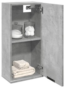 vidaXL Dulap de baie montat pe perete, gri beton, 32x20x67 cm