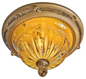 Plafoniera clasica LUX realizata manual Amber 37cm