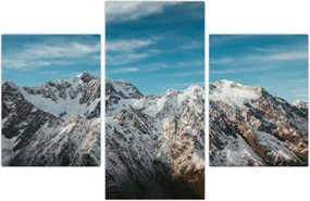 Tablou cu vârfuri înzăpeziți, Fiordland (90x60 cm)