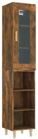 3115393 vidaXL Dulap înalt, stejar fumuriu, 34,5x34x180 cm, lemn prelucrat