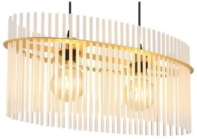 Lustra suspendata, Metal Auriu Mat, Sticla Opaca, GORLEY 15698H3M GL