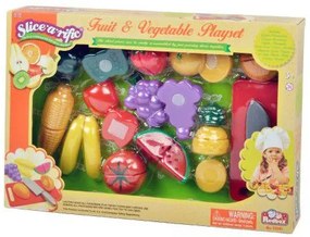 Fructe și legume plastic 25buc într-o cutie de 40x27x6cm