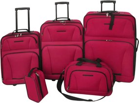vidaXL Set 5 bagaje/trollere roșu