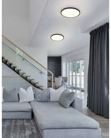 Globo 41566-20S - Plafonieră LED NIELSEN, 20W, 230V, Ø 30 cm, neagră