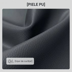HOMCOM Divan cu Două Locuri Compact din Piele Sintetică, Divan Modern Capitonat cu Nasturi cu Îmbunătățire Spumoasă și Picioare din Lemn, Canapea Fără Brațe pentru Sufragerie și Birou, 115x73x83 cm, Negru | Aosom Romania