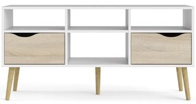 Comodă TV Tvilum Oslo, 117x57 cm, natural-alb
