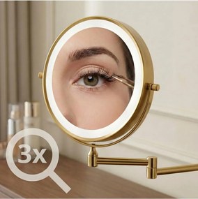 Oglinda LED Glow Old auriu periat