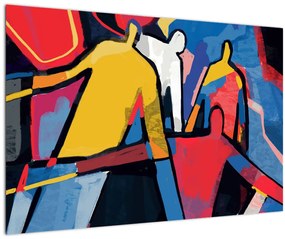 Tablou - Abstract bărbați (90x60 cm)