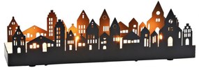 Sfesnic de metal Advent TOWN 30x8 cm negru