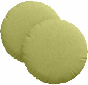 vidaXL Perne de Șezut 2 pcs Verde deschis Ø30 x 13 cm țesătură