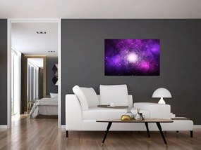 Tablou abstracției violete (90x60 cm)