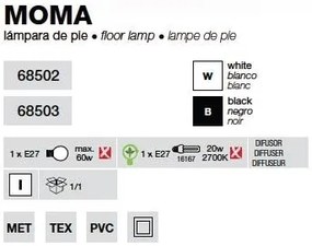 Lampadar, lampa de podea Moma 68502
