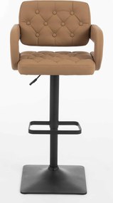 HR8403KW Scaun Caramel Piele Ecologica Premium Soft cu Bază Neagră