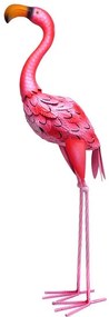 Decoratiune gradina, metalica, flamingo, 14x24x65 cm