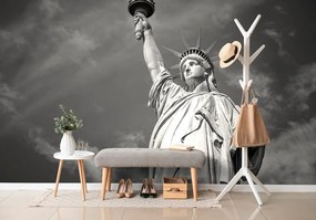 Fototapet Statuia libertății în alb-negru