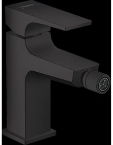 Baterie bideu culoare negru mat cu ventil inclus Hansgrohe Metropol 32520670