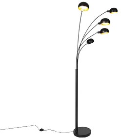Lampa de podea de design neagra cu 5 lumini - Sixties