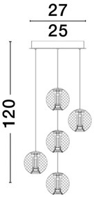 Lustra LED suspendata moderna design elegant BRILLANTE 5L