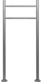 STILISTA Suport cutie poștală, 120 cm, argintiu