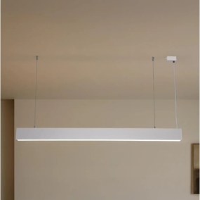 Lustră LED suspendată pe cablu, 55W, 230V, 3000/4000/6500K, 120 cm, alb