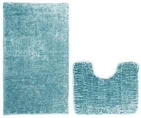 Set 2 covorașe de baie AmeliaHome Bati, albastru